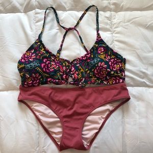Two piece floral bikini set